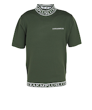 ゴルフウェア カラーロゴ 半袖ニットTシャツ LAK-25001khaki