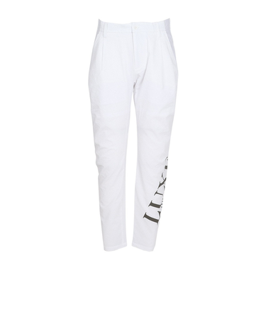 ゴルフウェア シアサッカーロングパンツ LAB-25009white