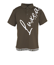 ゴルフウェア カーシブロゴ半袖ポロシャツ LAH-25009khaki