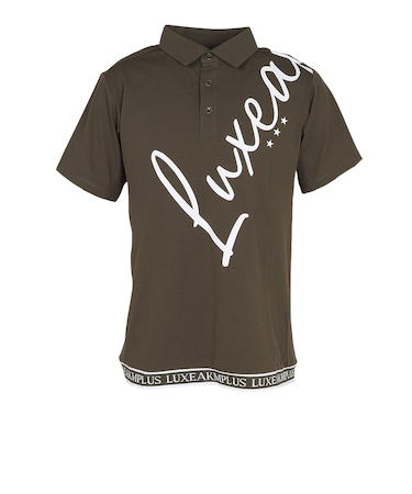 ゴルフウェア カーシブロゴ半袖ポロシャツ LAH-25009khaki