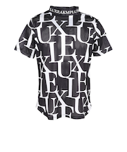 ゴルフウェア 総柄半袖モックネックTシャツ LAT-25004black