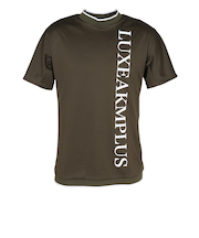 ゴルフウェア バーチカルロゴ半袖モックネックTシャツ LAT-25001khaki