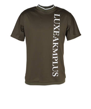 ゴルフウェア バーチカルロゴ半袖モックネックTシャツ LAT-25001khaki