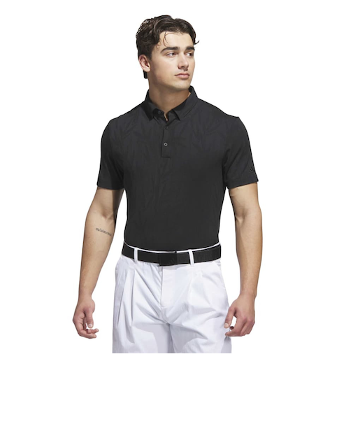 アディダス(adidas)ゴルフウェア 半袖 ゴートゥ テクスチャード ポロシャツ JVU76-KA7917 BLK