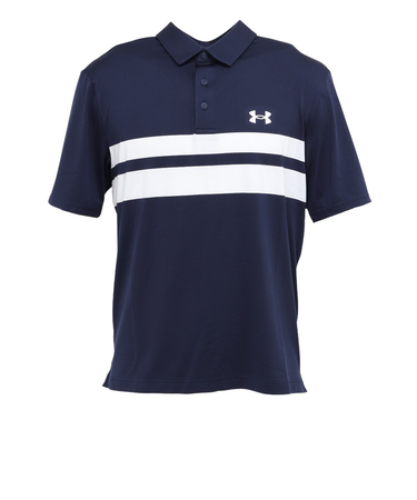 アンダーアーマー（UNDER ARMOUR）ゴルフウェア UVケア プレイオフ 3 ストリップ 半袖ポロシャツ 1378676 428