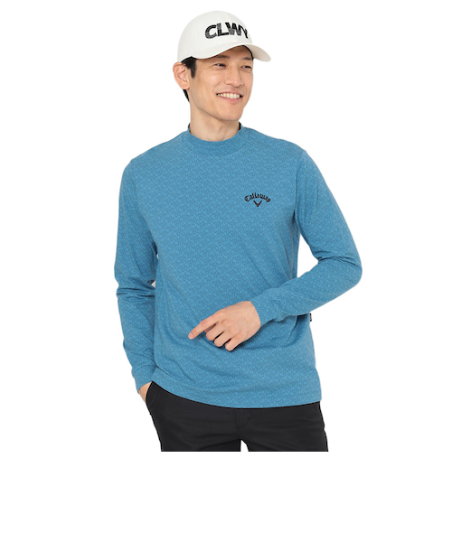 キャロウェイ（CALLAWAY）ゴルフウェア 裏起毛千鳥プリント長袖シャツ