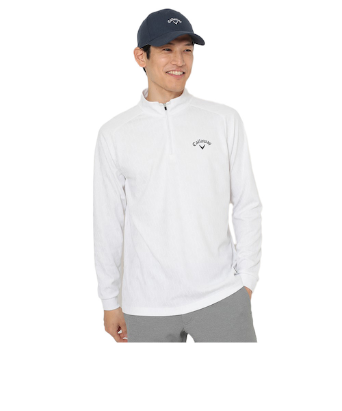 キャロウェイ（CALLAWAY）ゴルフウェア 長袖 ロゴジャカードハーフ