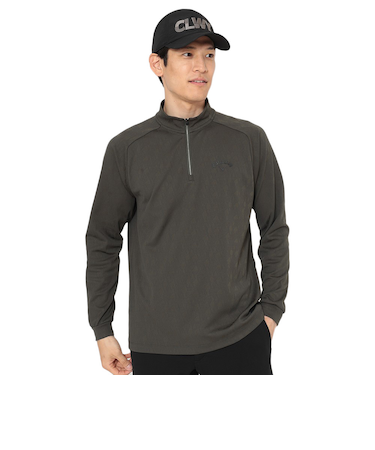 キャロウェイ(CALLAWAY)ゴルフウェア 長袖 ロゴジャカードハーフジップモックネック C25233102-1180