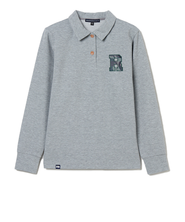 ROSASEN（ROSASEN）ゴルフウェア 鹿の子ダンボール 長袖ポロシャツ 045-24813-25AW-013