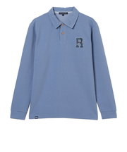 ROSASEN（ROSASEN）ゴルフウェア 鹿の子ダンボール 長袖ポロシャツ 044-24813-25AW-095