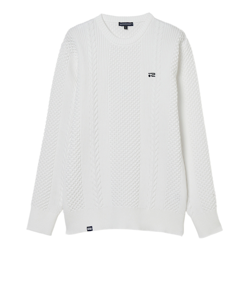 ROSASEN（ROSASEN）ゴルフウェア ケーブル編み クルーネックニット 044-14811-25AW-005
