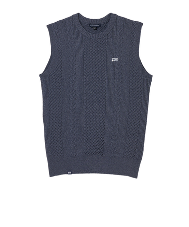 ROSASEN（ROSASEN）ゴルフウェア ケーブル編み ニットベスト 044-14872-25AW-096