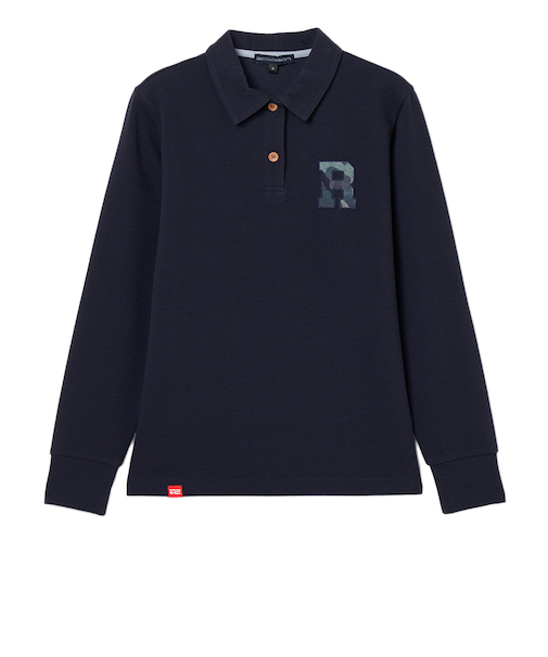 ROSASEN（ROSASEN）ゴルフウェア 鹿の子ダンボール 長袖ポロシャツ 045-24813-25AW-098