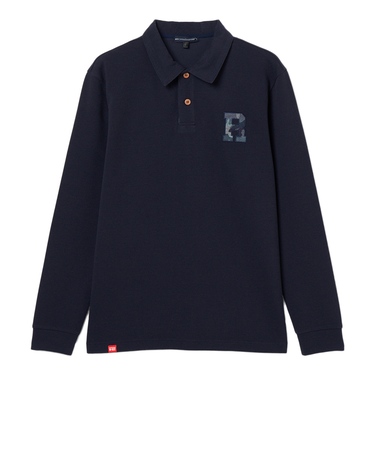 ROSASEN（ROSASEN）ゴルフウェア 鹿の子ダンボール 長袖ポロシャツ 044-24813-25AW-098