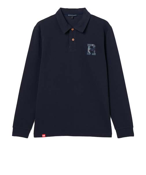 ROSASEN（ROSASEN）ゴルフウェア 鹿の子ダンボール 長袖ポロシャツ 044-24813-25AW-098