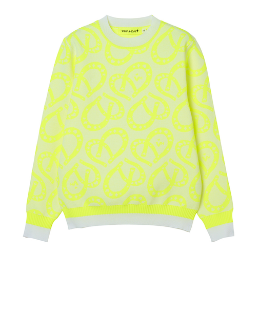 ビバハート（VIVA HEART）ゴルフウェア シュバルハート 総柄ニットプルオーバー 012-14912-25AW-032