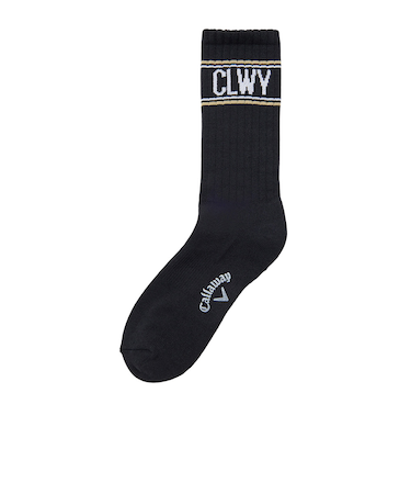 キャロウェイ（CALLAWAY）ゴルフ 抗菌防臭 カレッジ調ロゴクルーソックス C25293107-1010