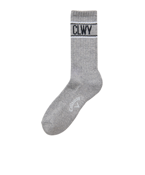 キャロウェイ（CALLAWAY）ゴルフ 抗菌防臭 カレッジ調ロゴクルーソックス C25293107-1021