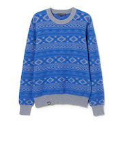 ROSASEN(ROSASEN)ゴルフウェア 長袖 モールジャガード クルーネック 045-14011-25AW-093