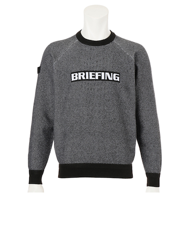 ブリーフィング(BRIEFING)ゴルフウェア 長袖 MS BIRDS EYE ロゴ クルーネックニット BRG253M33-010
