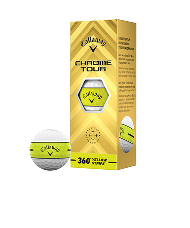 キャロウェイ（CALLAWAY）ゴルフボール CHRM TOUR 24 360 YLW STRP 3B スリーブ(3個入り)