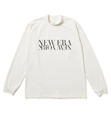 ニューエラ(NEW ERA)ゴルフウェア 長袖 ミッドネック ベアTシャツ NEW ERA NEW YORK ホワイト 14669861
