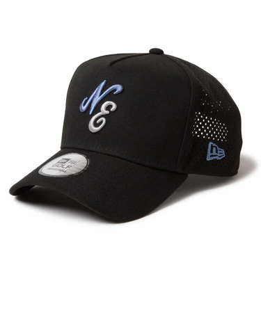 ニューエラ（NEW ERA）ゴルフ 帽子 9FORTY A-Frame クラシックロゴ レーザーパフォーテッド ブラック 14669133