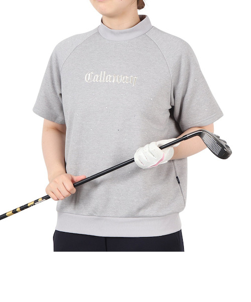 キャロウェイ(CALLAWAY)ゴルフウェア モックネック  半袖クルーネックスウェット C25217200-1021(Lad… キャロウェイ（CALLAWAY）ゴルフウェア モックネック 半袖クルーネック