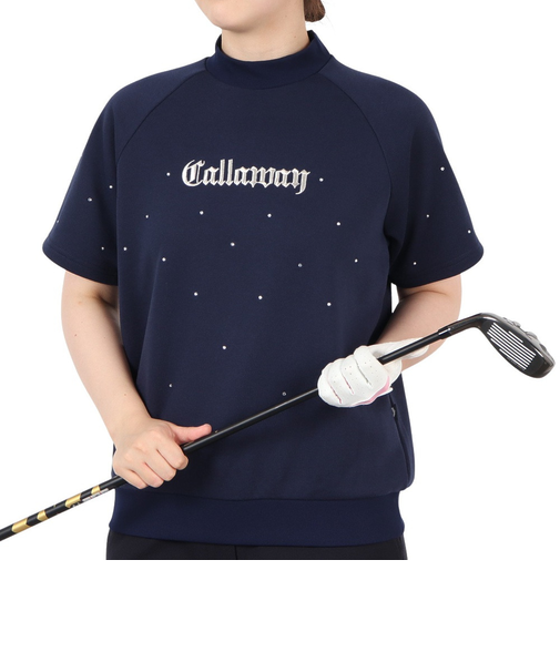 キャロウェイ（CALLAWAY）ゴルフウェア モックネック 半袖クルーネックスウェット C25217200-1120