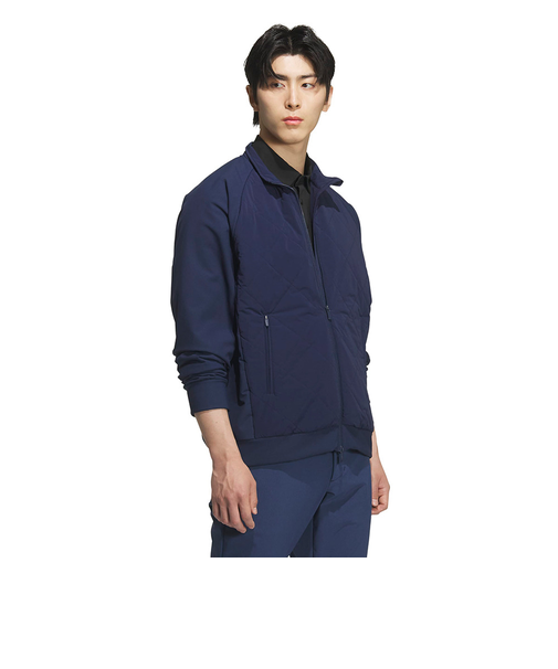 アディダス(adidas)ゴルフウェア C.R 保温キルトコンビネーション フルジップジャケット JVU97-KD8324 NVY