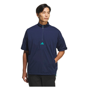 アディダス（adidas）ゴルフウェア アウター 撥水 防風 コードカオス ハーフジップ 半袖ウィンド UV105-KE6652 NVY