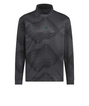 アディダス(adidas)ゴルフウェア 吸汗速乾 コードカオス モックネック 長袖シャツ UV660-KF8986BLK