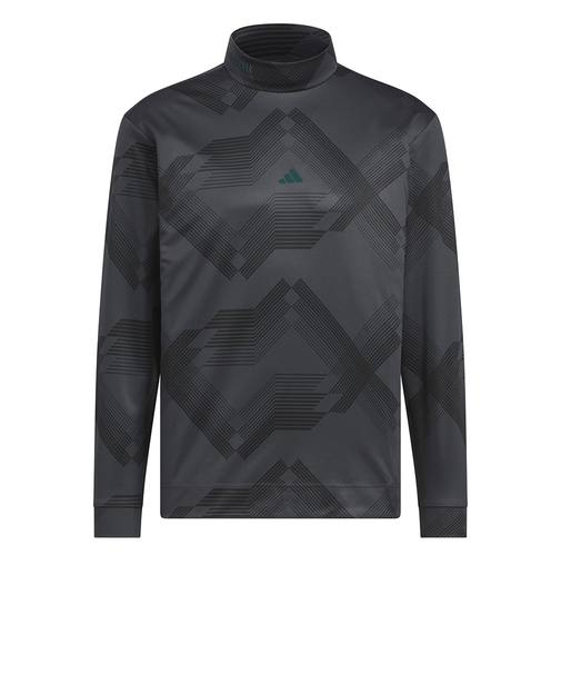 アディダス(adidas)ゴルフウェア 吸汗速乾 コードカオス モックネック 長袖シャツ UV660-KF8986BLK