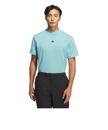 アディダス（adidas）ゴルフウェア 吸汗速乾 コードカオス 半袖 モックネックシャツ LOI49-KF8984MGRN