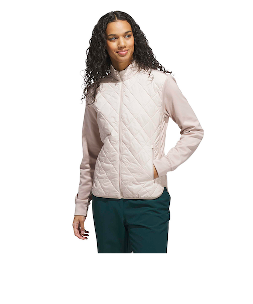 アディダス(adidas)ゴルフウェア アウター 保温キルトコンビネーション フルジップジャケット KTB56-JP3509 BEG