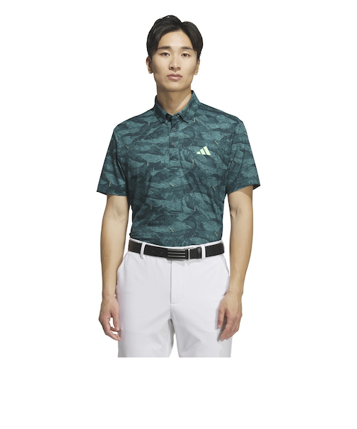 アディダス（adidas）ゴルフウェア グラフィック AOP 半袖ポロシャツ JVV07-JL7942 DGRN