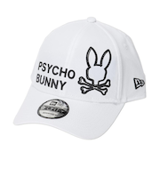 サイコバニー(Psycho Bunny)帽子 キャップ NEW ERAコラボ PBMG563F-WHT
