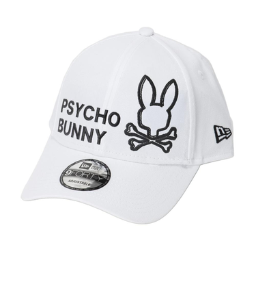 サイコバニー（Psycho Bunny）帽子 キャップ NEW ERAコラボ PBMG563F-WHT