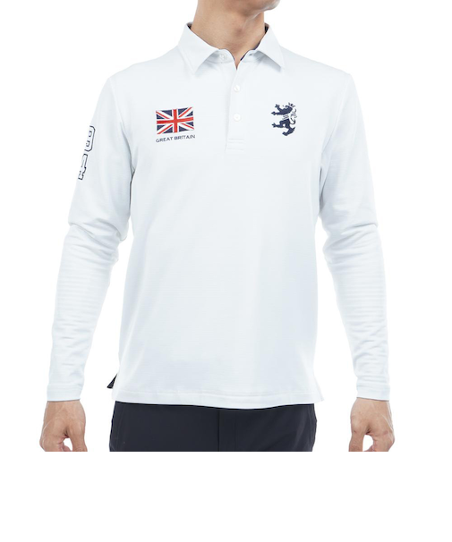 アドミラル ゴルフ（Admiral GOLF）ゴルフウェア 吸湿発熱 長袖 速ポカ フラッグシャツ ADMA590-WHT