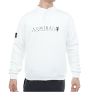 アドミラル ゴルフ（Admiral GOLF）ゴルフウェア 裏起毛 カルイシ ハーフドットボタン 長袖スウェット ADMA571-WHT