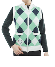 アドミラル ゴルフ（Admiral GOLF）ゴルフウェア アーガイル バックボアジップベスト ADLA576-MGR