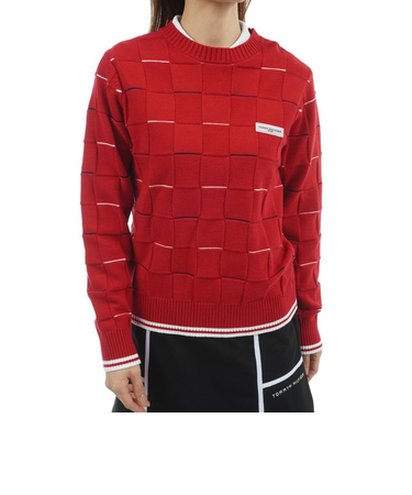 ゴルフウェア マシュマロタッチ クルーネックニット THLA584-RED