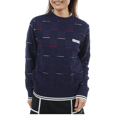 ゴルフウェア マシュマロタッチ クルーネックニット THLA584-NVY