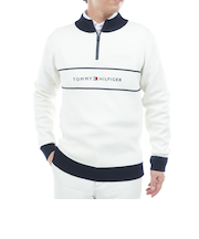 ゴルフ フロントロゴ ハーフジップ モックネックニット THMA587-WHT