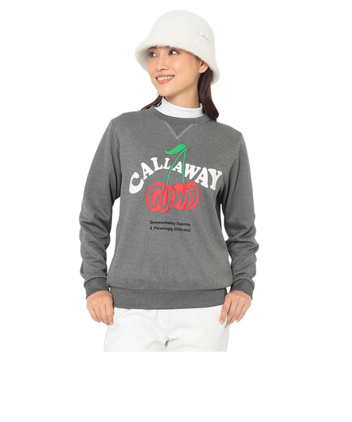 キャロウェイ（CALLAWAY）ゴルフウェア ダブルニットクルーネックスウェット C25217205-1021