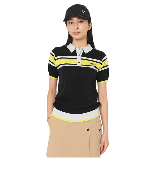 キャロウェイ（CALLAWAY）ゴルフウェア ハイツイストコットン半袖ニットポロ C25234204-1010