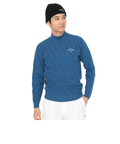 キャロウェイ（CALLAWAY）ゴルフウェア 長袖 リンクス編みハイネックニット C25218104-1111