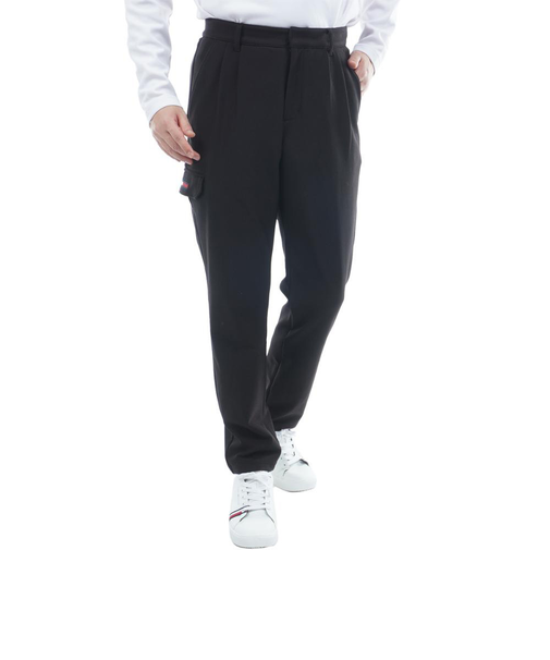 トミーヒルフィガー(TOMMY HILFIGER)ゴルフウェア ツータックリラックステーパードパンツ THMA576-BLK