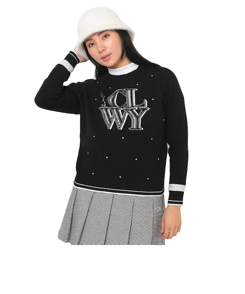 キャロウェイ(CALLAWAY)ゴルフウェア クルーネック長袖ラインストーン付きニット C25218201-1112(Lady… キャロウェイ（CALLAWAY）ゴルフウェア クルーネック長袖ライン