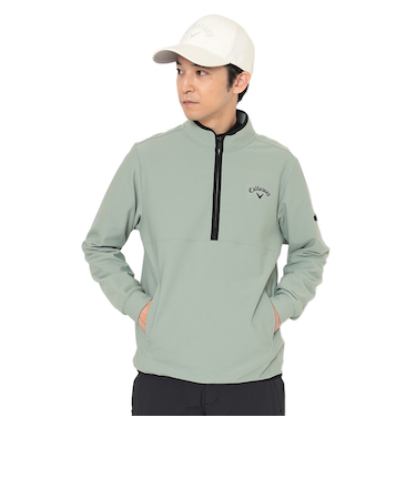 キャロウェイ（CALLAWAY）ゴルフウェア 長袖 裏起毛ハーフジップモックネックシャツ C25233109-1181